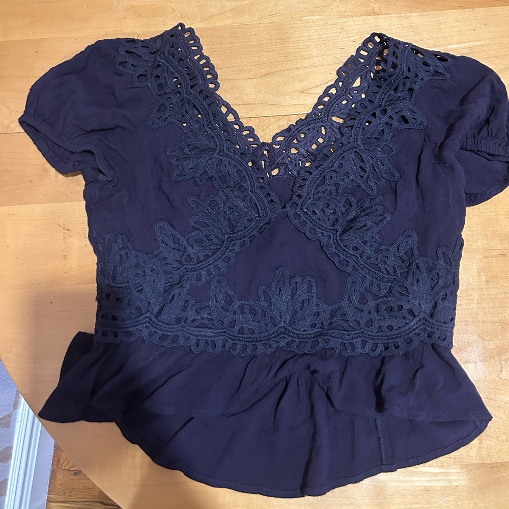 Free People Embroidered Top